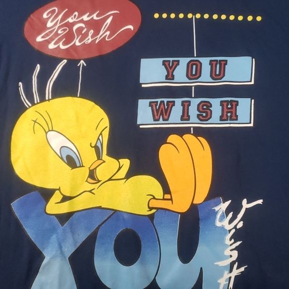 Vintage Looney Tunes Tweety Bird T-Shirt You Wish - Picture 2 of 6